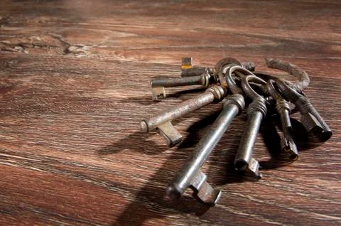 Ancient keys Stock Photos