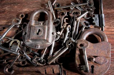 Ancient keys Stock Photos