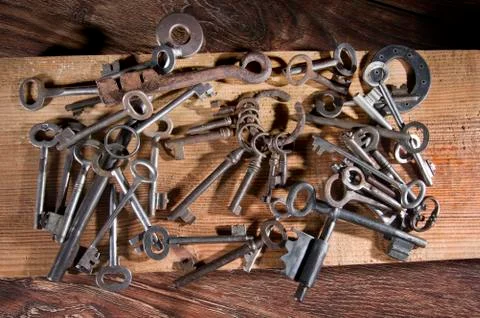Ancient keys Stock Photos