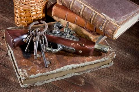 Ancient keys Stock Photos