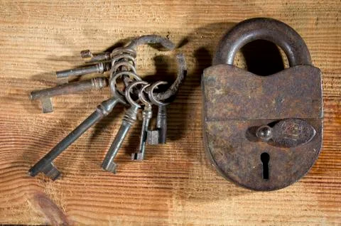 Ancient keys Stock Photos