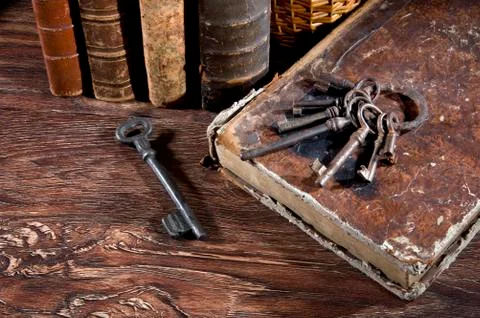 Ancient keys Stock Photos