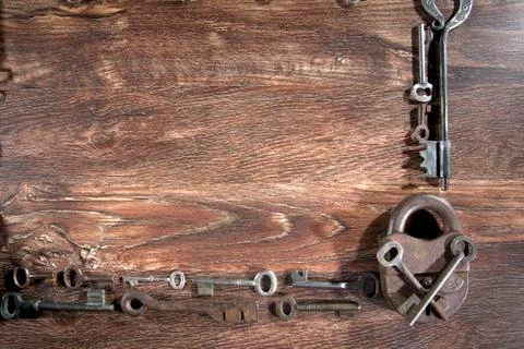 Ancient keys Stock Photos