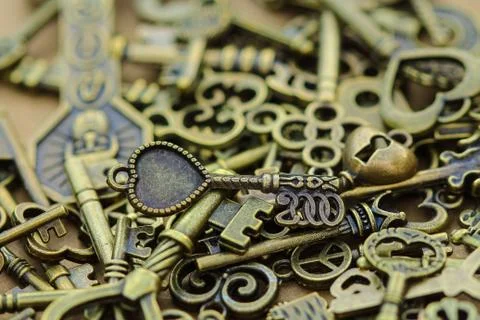 Ancient keys. Stock Photos