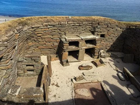 Ancient kitchen by the sea Stock Photos