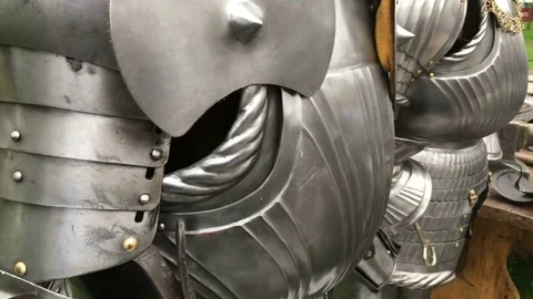 Ancient Knight's Armor Stock Footage 77092145