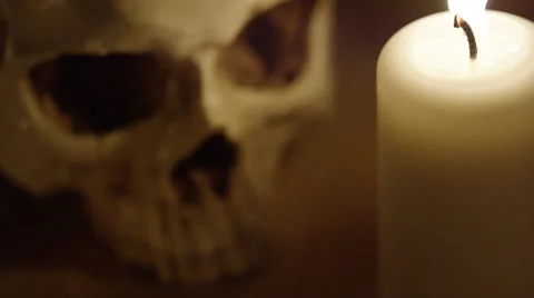 Ancient Knowledge and the Occult - Books, Candles and Forbidden Games Stock-Footage 57656464