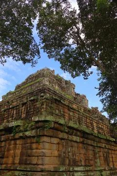 Ancient Koh Ker Pyramid Temple (Prasat Thom) in Siem Reap, Cambodia Stock Photos