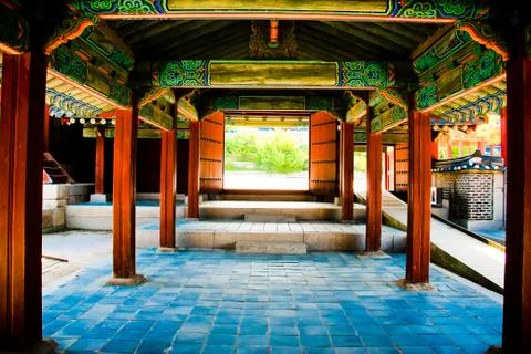 Ancient korean pathway Stock Photos