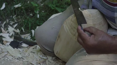 Ancient Large Carving Knife Stock Footage 248065941