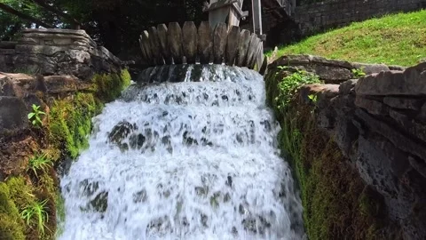 Ancient laundry on a river for washing carpets bara Stock Footage 313013488