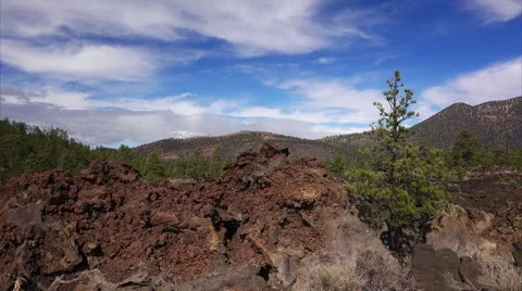 Ancient Lava Flow at Sunset Crater National Monument 스톡 동영상 61090484