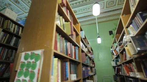 Ancient library Stock Footage 87968813