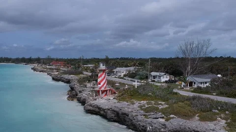 The Ancient Light House In High Rock East End Grand Bahama, Bahamas Stock-Footage 88787948