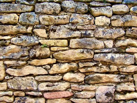 Ancient Limestone Wall. Foto stock