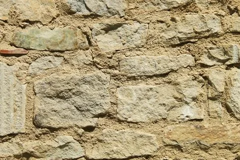 Ancient Limestone Wall Texture Stock Photos