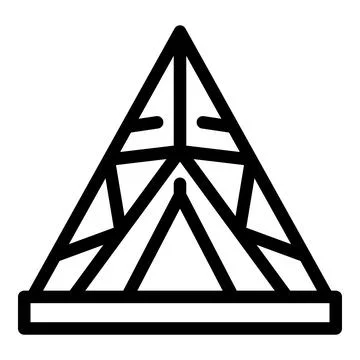 Ancient louvre icon outline vector. Art gallery Stock Illustration