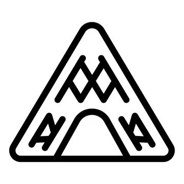 Ancient louvre icon outline vector. Art gallery Illustrazione stock