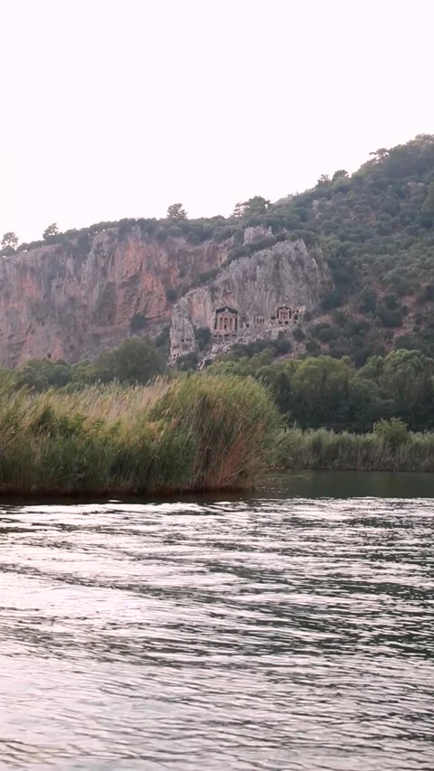 Ancient Lycian tombs Stock Footage 281858751