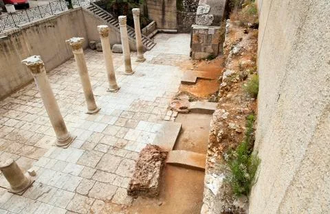 Ancient main road in jerusalem Stock Photos