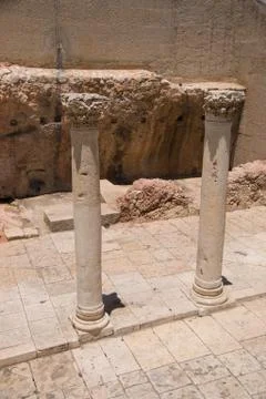 Ancient main road in jerusalem Stock Photos