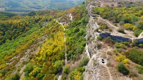Ancient Mangup-kale "cave city" lookaround 動画素材 68334635
