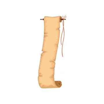 Ancient manuscript, paper scroll with space for text vector Illustration on a Illustrazione stock