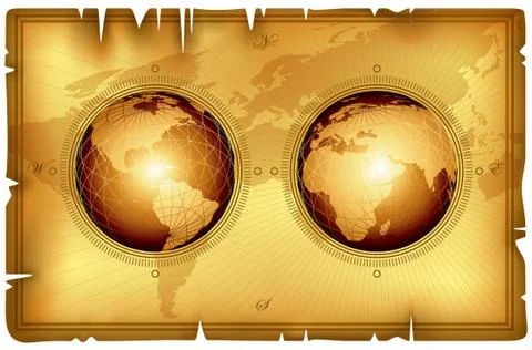 Ancient map Stock Illustration