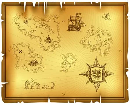 Ancient map Stock Illustration