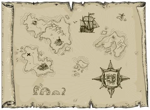 Ancient map Stock Illustration