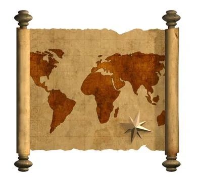Ancient map of the world Stock Illustration