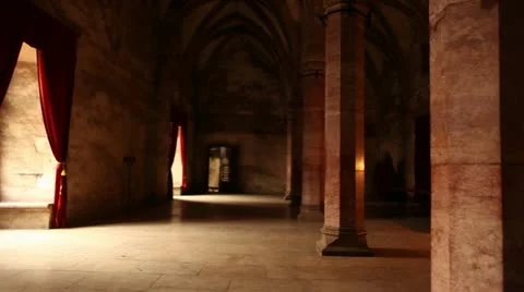 Ancient marble hall Stock Footage 20588850