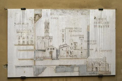 Ancient marble map Stock Photos