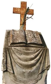 Ancient marble opened book Stock Photos