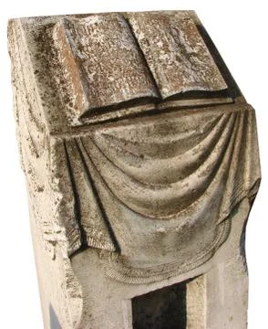 Ancient marble opened book Stock Photos