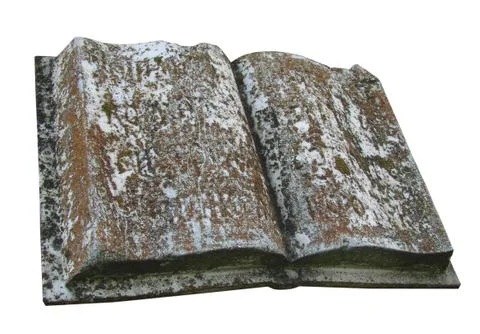 Ancient marble opened book Stock Photos