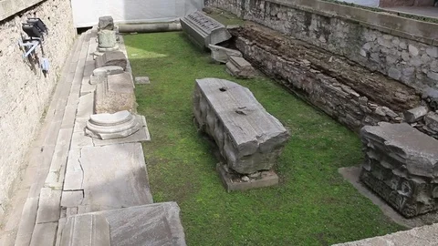 Ancient marble ruins Stock Footage 83601758