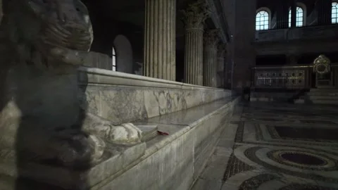 Ancient Marble Seat with Classical Design Vídeos de archivo 324790683