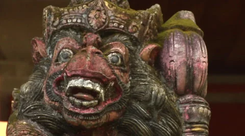 Ancient Mask from Bali Stock Footage 41380237