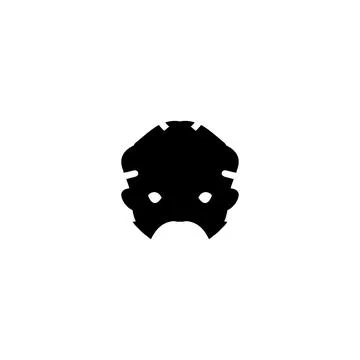 Ancient mask icon. Simple style tribal theme poster background symbol. Anci.. Stock Illustration