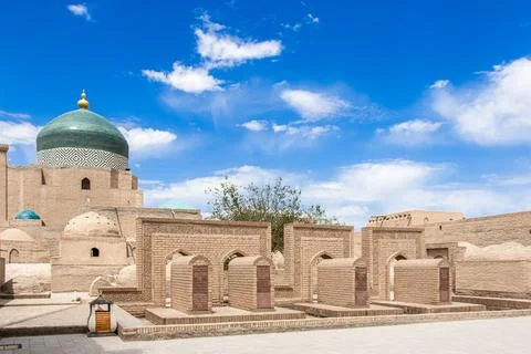 Ancient Mausoleum Complex Under a Vibrant Sky Stock Photos