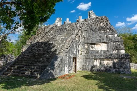 The ancient Mayan city of Chichen Itza in Mexico on the Yucatan Peninsula Stock Photos