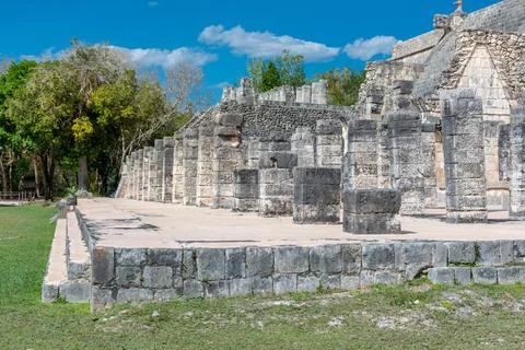 The ancient Mayan city of Chichen Itza in Mexico on the Yucatan Peninsula Stock Photos