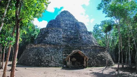 Ancient mayan city of Coba, in Mexico. Stock Photos
