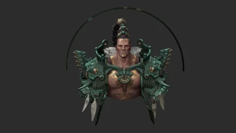 Ancient Mayan Master Architect Warrior Character 3D Render Stock Footage 337391343