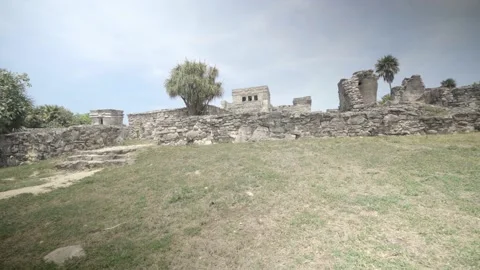 Ancient Mayan ruins in Tulum Stock Footage 156135712