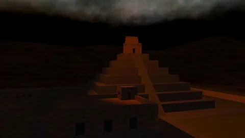 Ancient Mayan Temple Town with Temple Stock-Footage 78531208