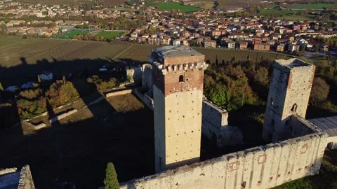 Ancient medieval castle Stock Footage 143609064