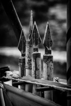 Ancient medieval spears Stock Photos