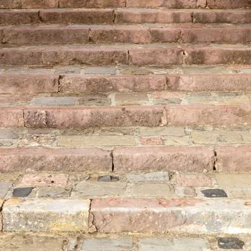 Ancient medieval stairs Stock Photos